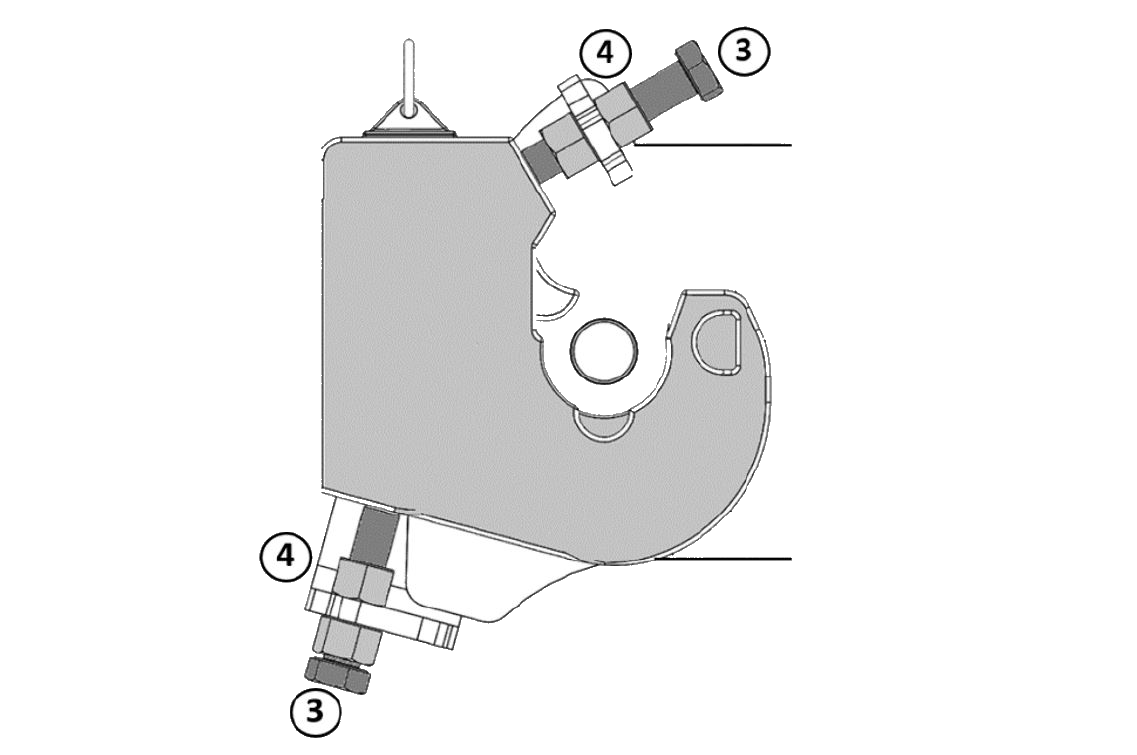 Box 50L bumper connection to the lower link arms