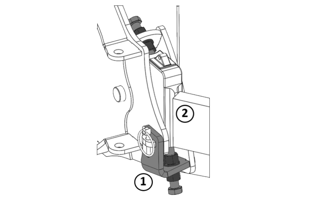 Disconnecting the Box 50L bumper from the lower link arms