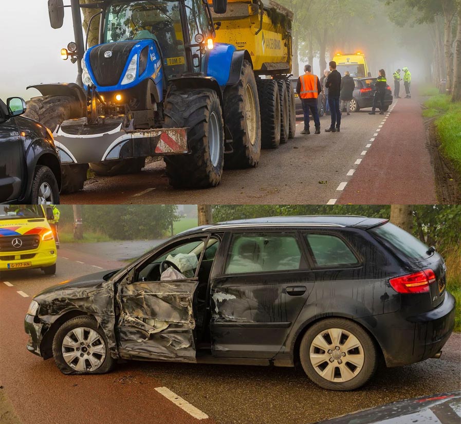 Tractor front bumper as a underrun protection