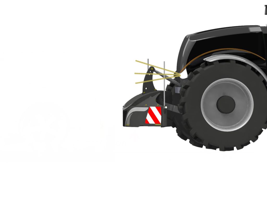 No obstruction of the tractor’s headlights with a tractorbumper