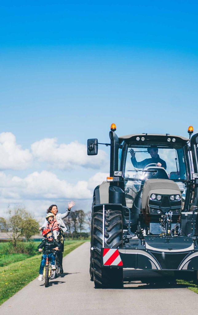 Front tractor bumper for more safety, visibility and appreciation on the road
